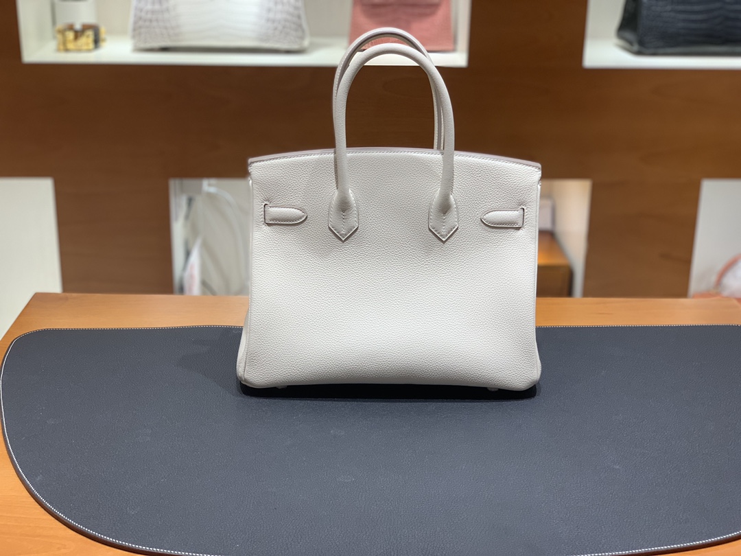 Hermes Birkin togo Craie white Gold Hardware 30cm Full Handmade ...